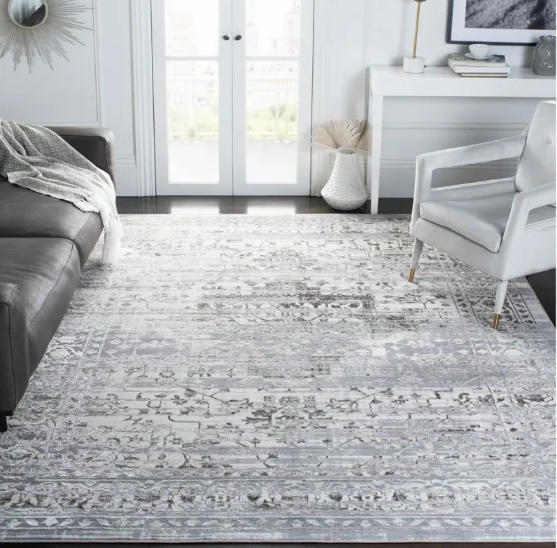 Orchard VII Square Rug in Light Gray by Safavieh