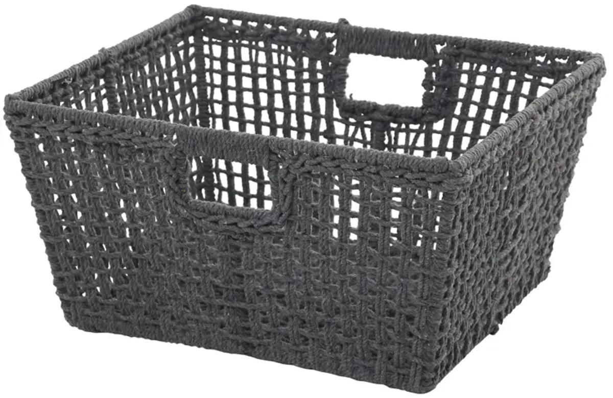 Ivy Collection Tsukino Storage Basket in Gray by UMA Enterprises