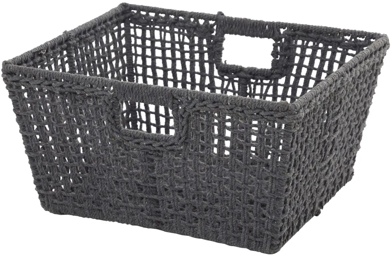 Ivy Collection Tsukino Storage Basket in Gray by UMA Enterprises