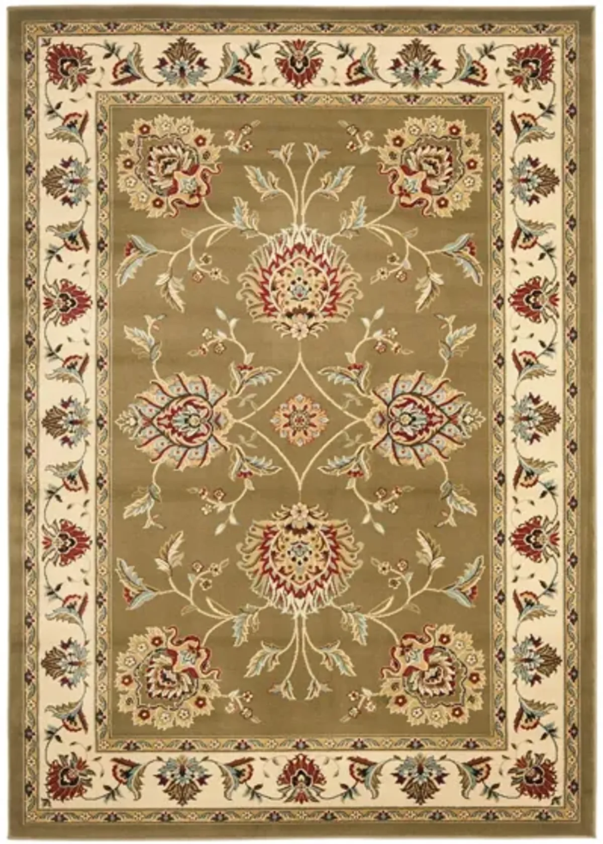 Mersey Area Rug in Green / Ivory by Safavieh