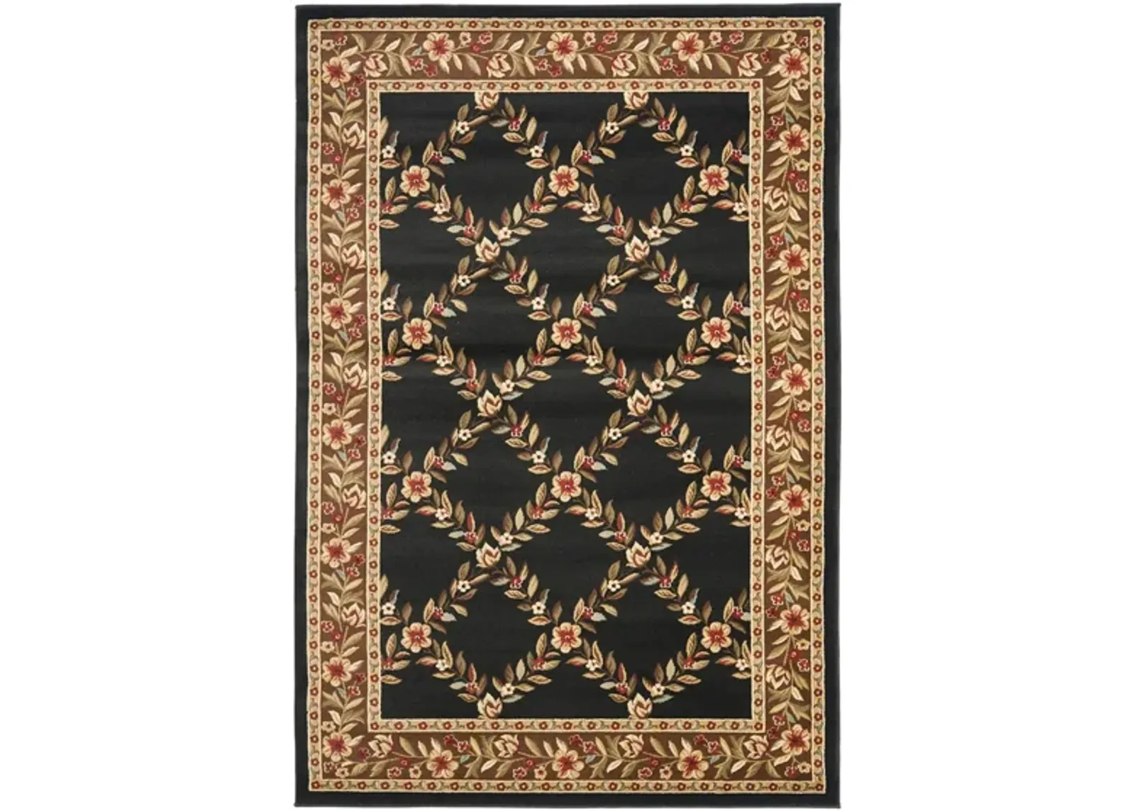 Queensferry Area Rug in Black / Brown by Safavieh