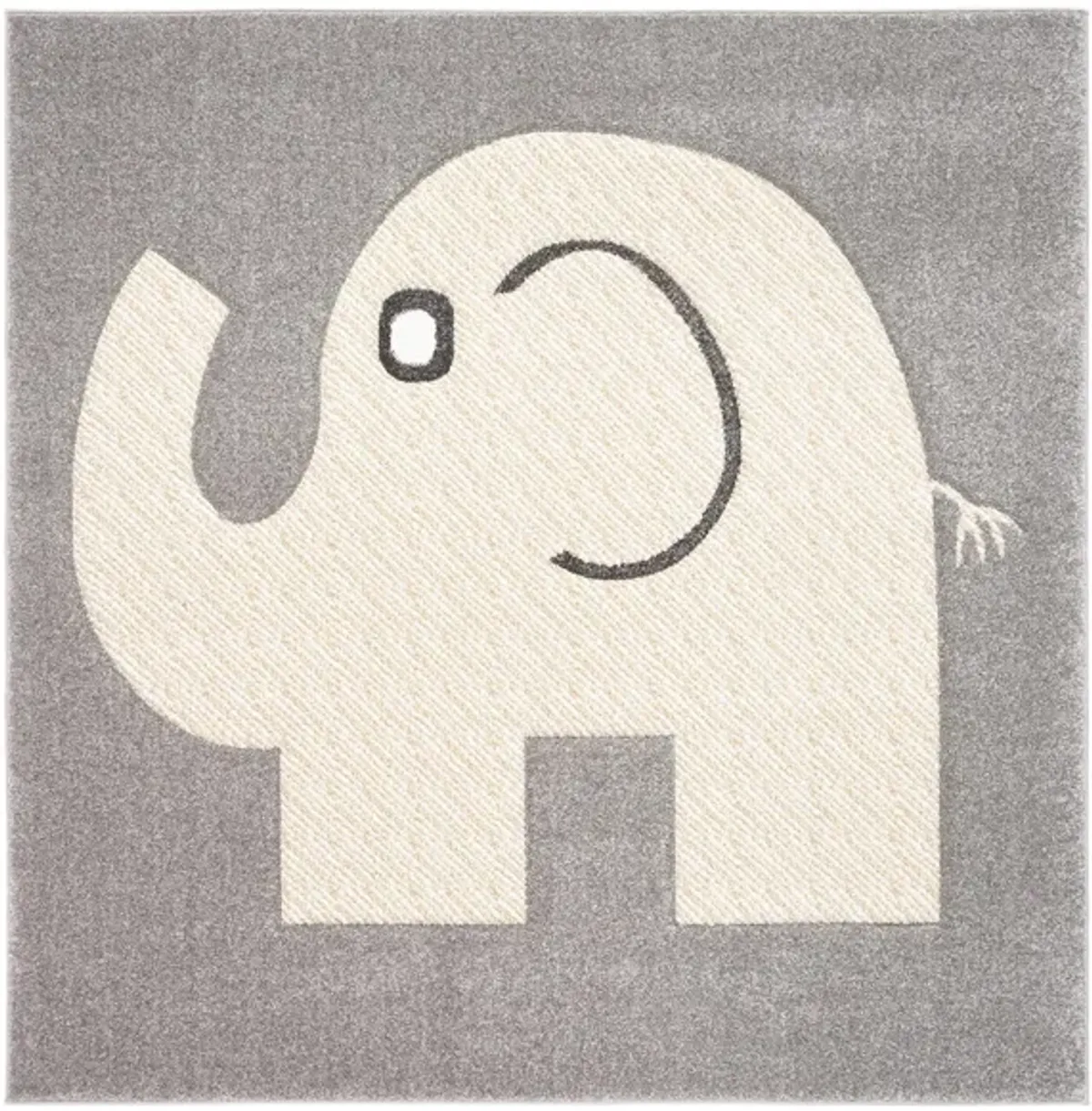 Carousel Baby Elephant Kids Area Rug in Gray & Ivory by Safavieh