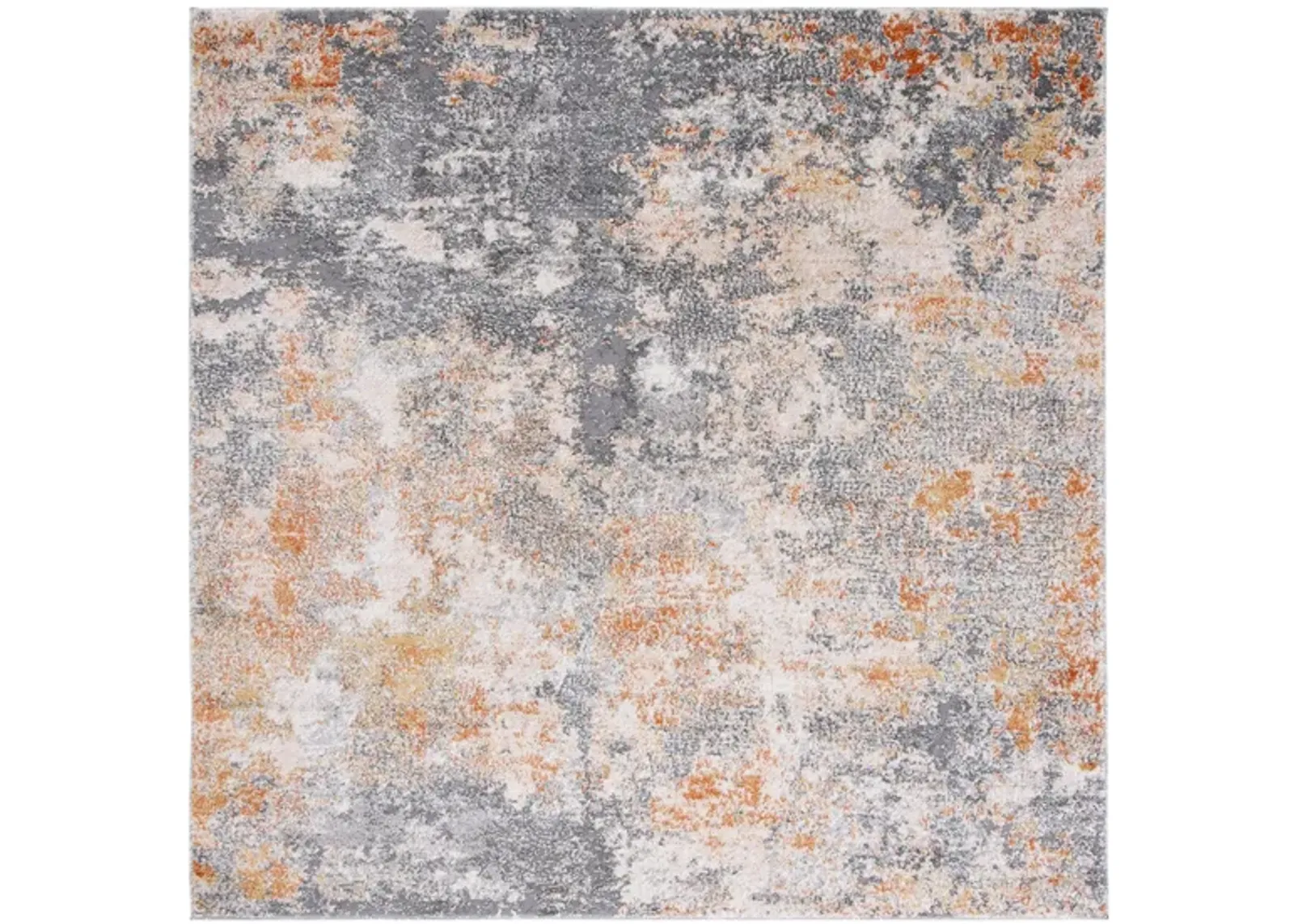 Iommi Area Rug in Gray & Orange by Safavieh