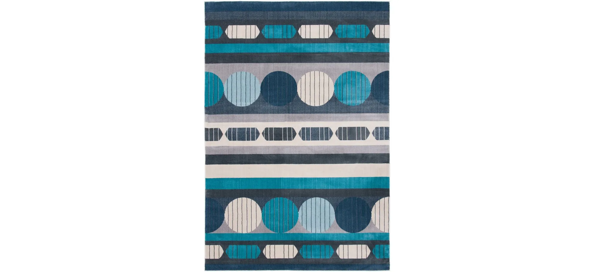 Omnick Area Rug in Gray/Aqua by Safavieh