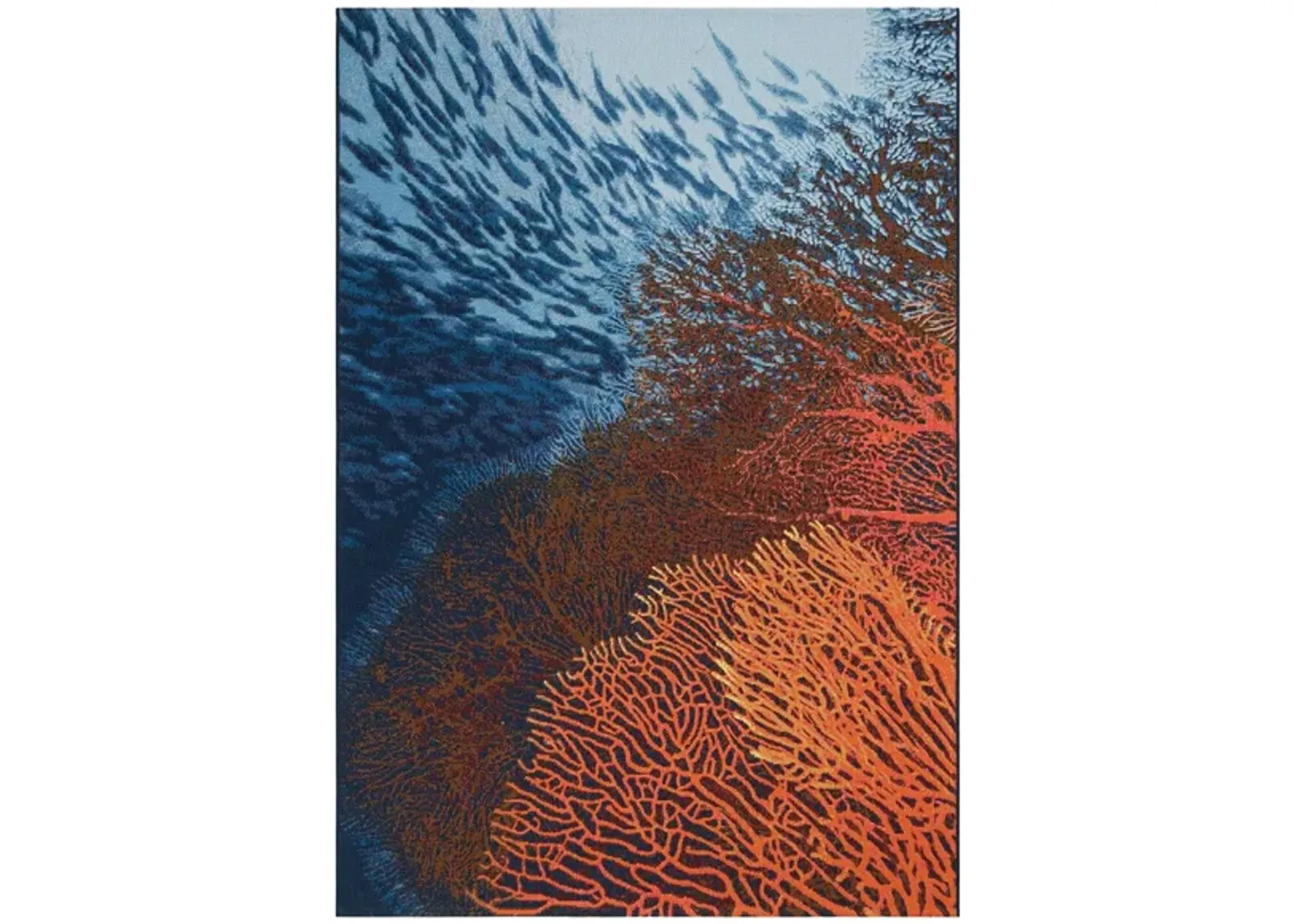 Liora Manne Marina Coral Indoor/Outdoor Rug Area Ocean in Ocean by Trans-Ocean Import Co Inc