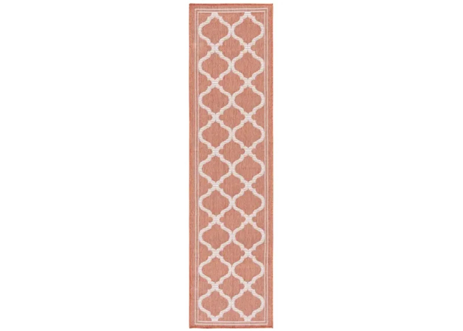 Bermuda Morocco Indoor/Outdoor Runner Rug in Rust & Ivory by Safavieh