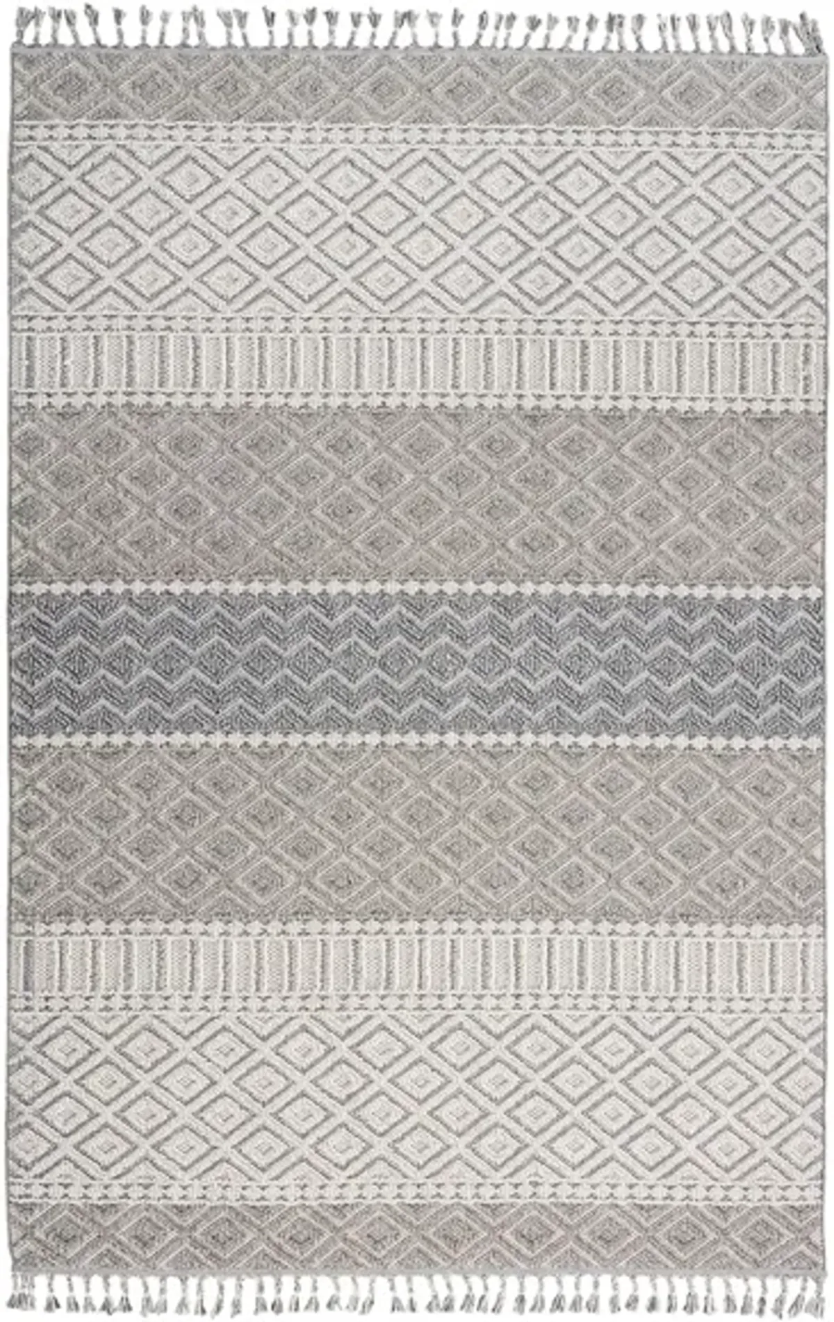 Linwood Area Rug in Ivory/Slate by Nourison