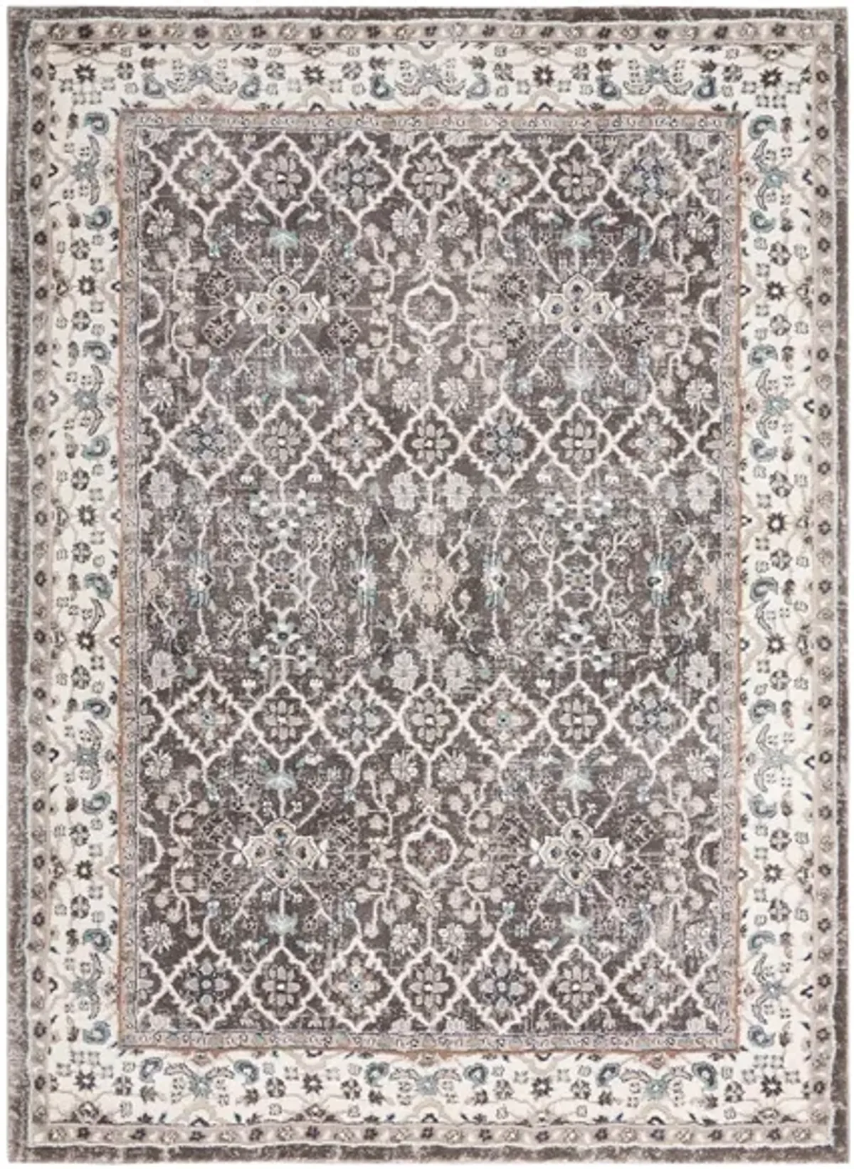 American Manor Area Rug in Grey/Ivory by Nourison