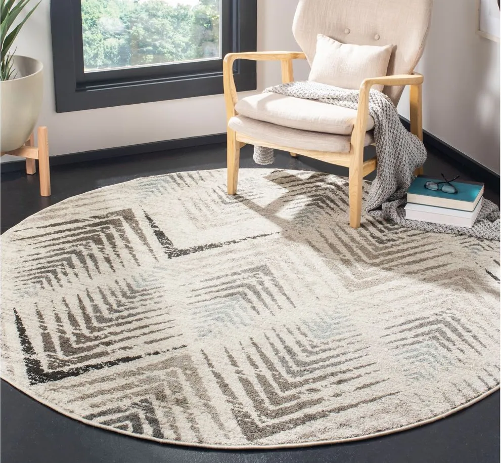 Brussels Area Rug Round in Cream / Beige by Safavieh