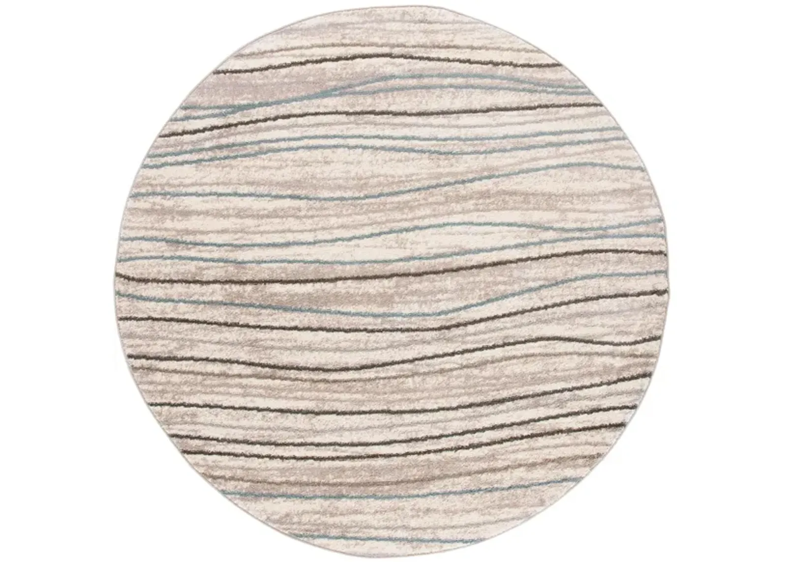 North Sea Cream Area Rug Round