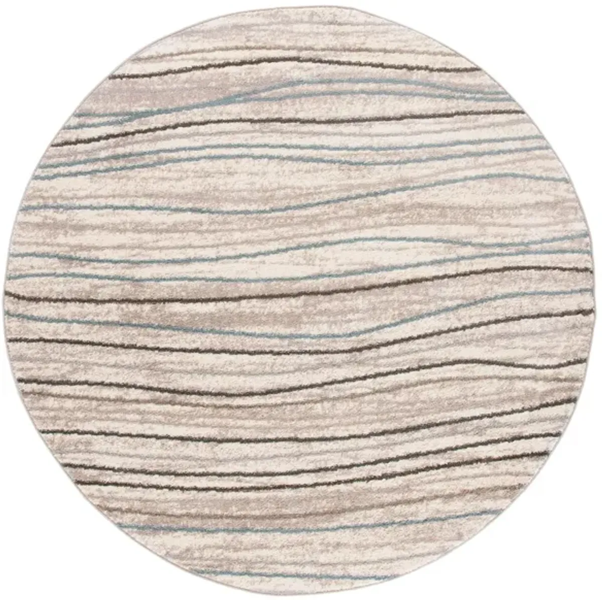 North Sea Cream Area Rug Round