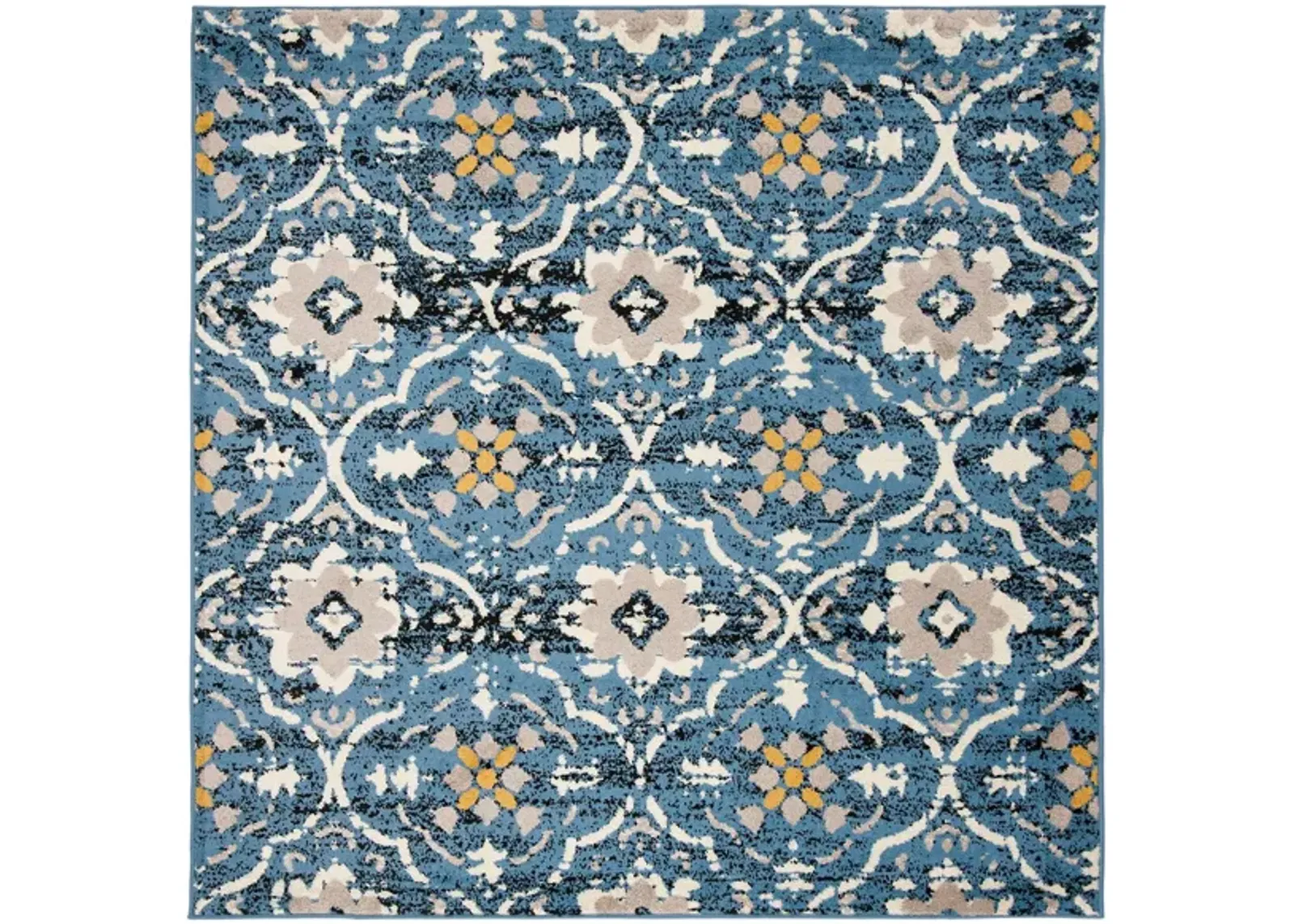 Jutland Area Rug Square in Blue / Cream by Safavieh