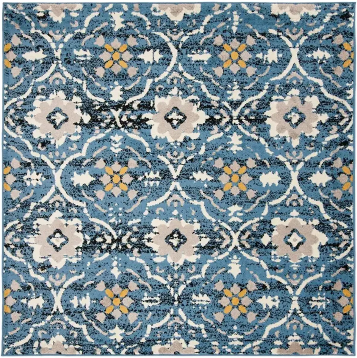 Jutland Area Rug Square in Blue / Cream by Safavieh