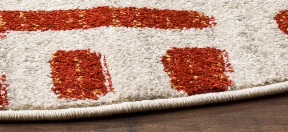 Rhine Red Area Rug Round