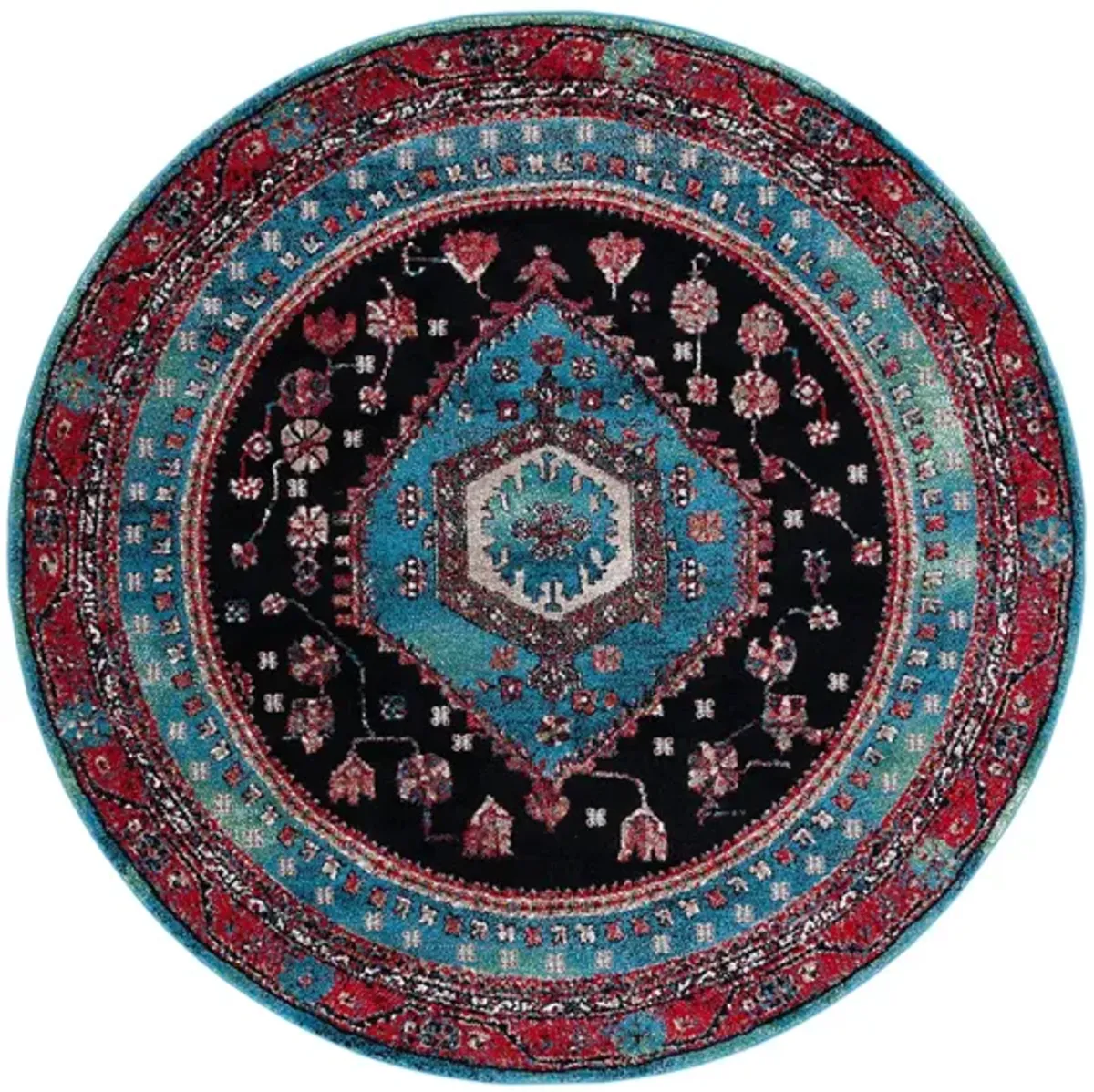 Hamadan Area Rug Round