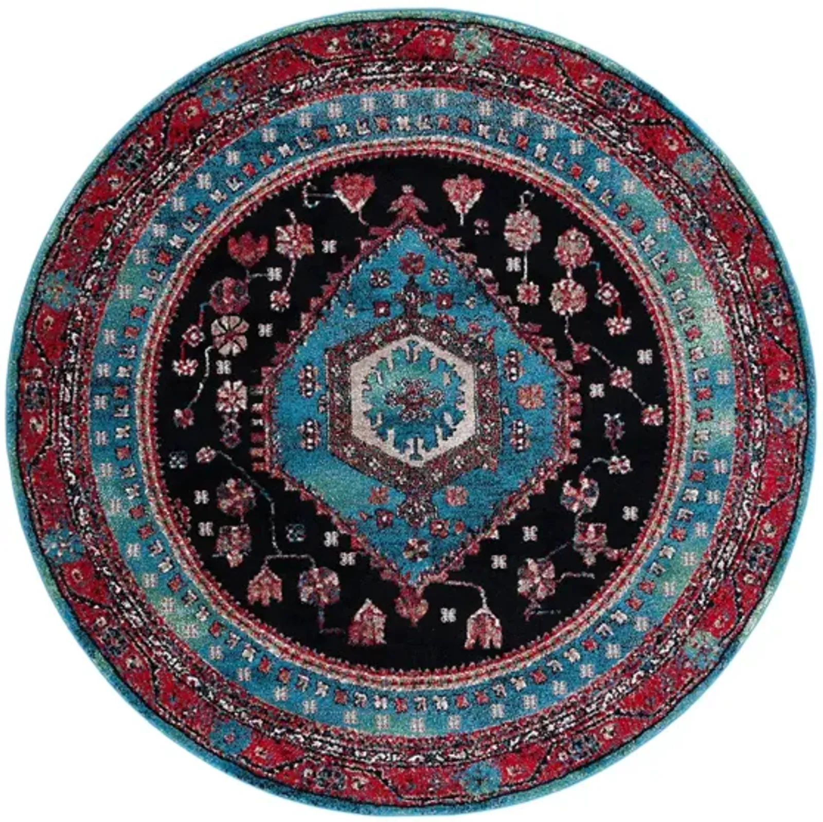 Hamadan Area Rug Round