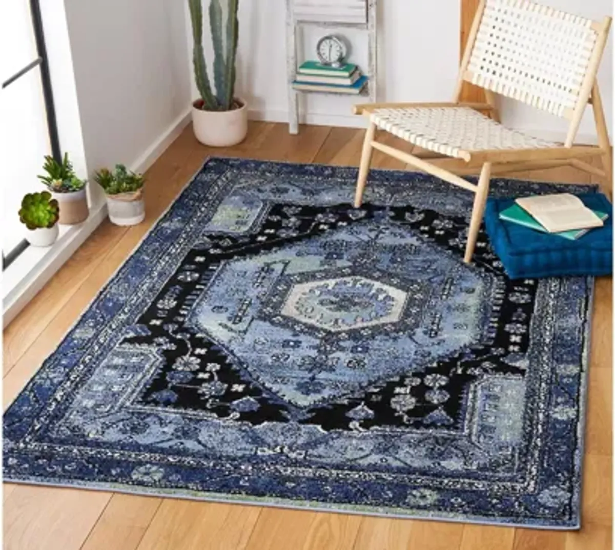 Hamadan Light Blue Area Rug