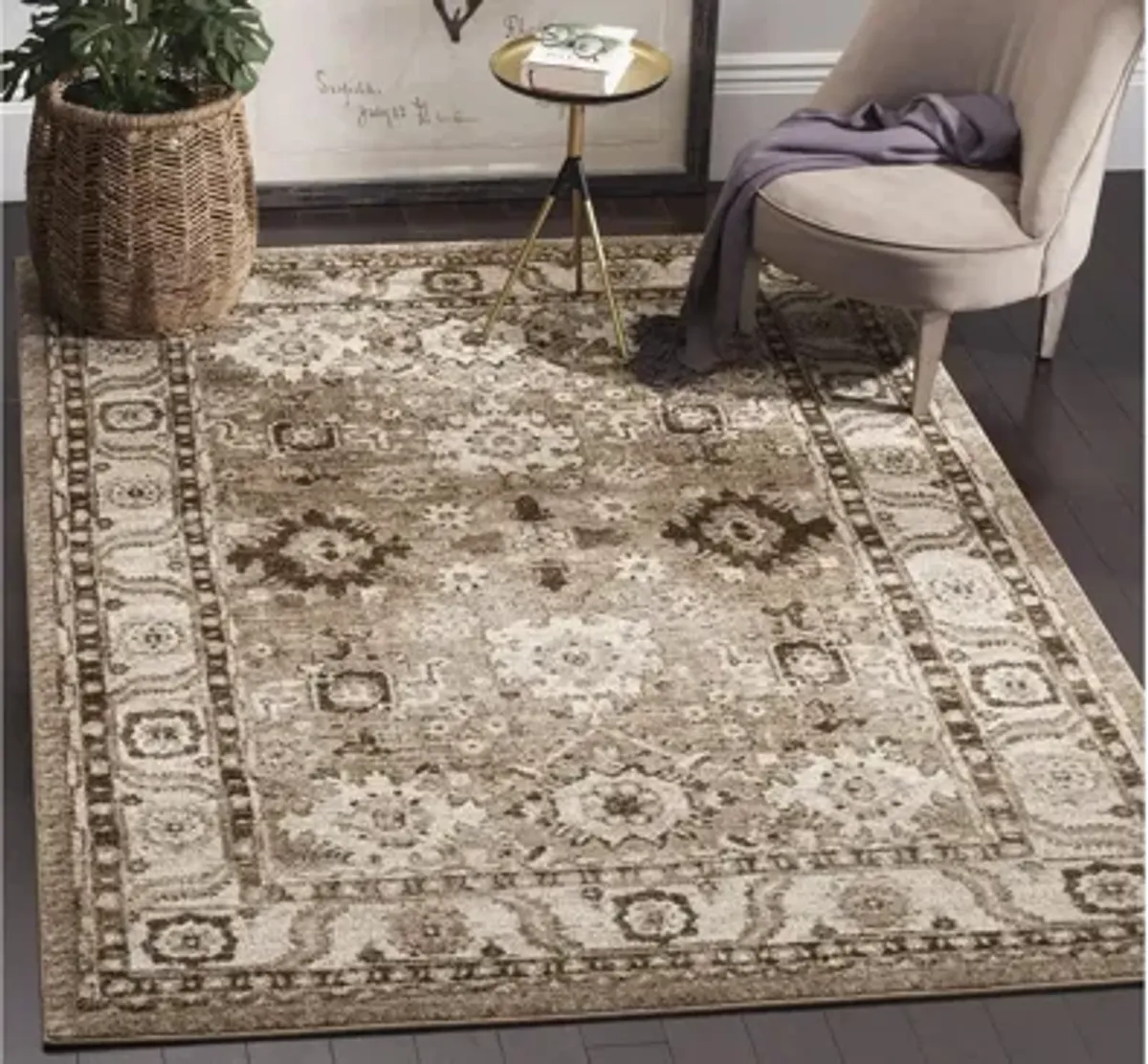 Avicenna Taupe Area Rug