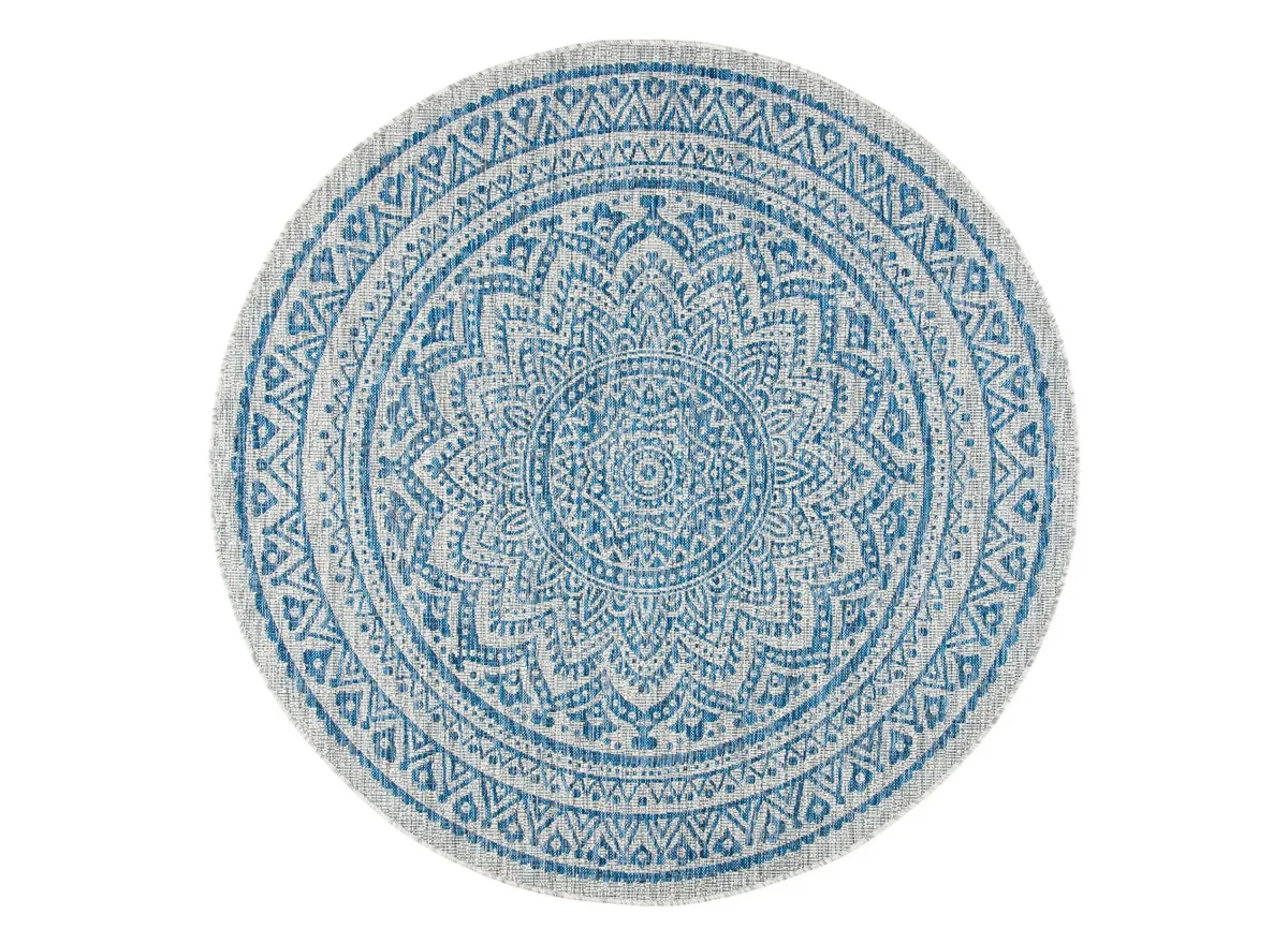 Courtyard Mandala Indoor/Outdoor Area Rug Round