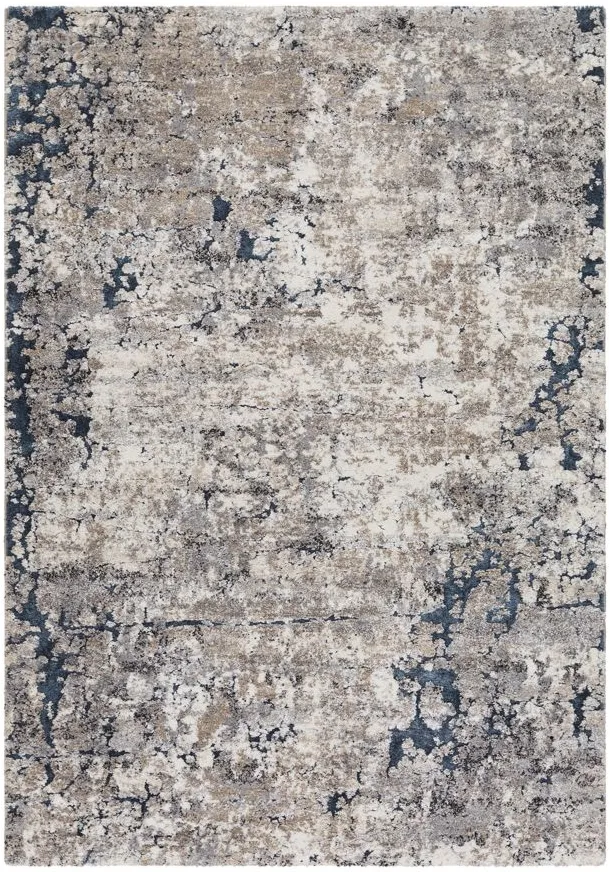 Tuscany Pisa Rug in Denim, Medium Gray, Black, Ivory, Charcoal, Tan, Beige, Dark Blue by Surya