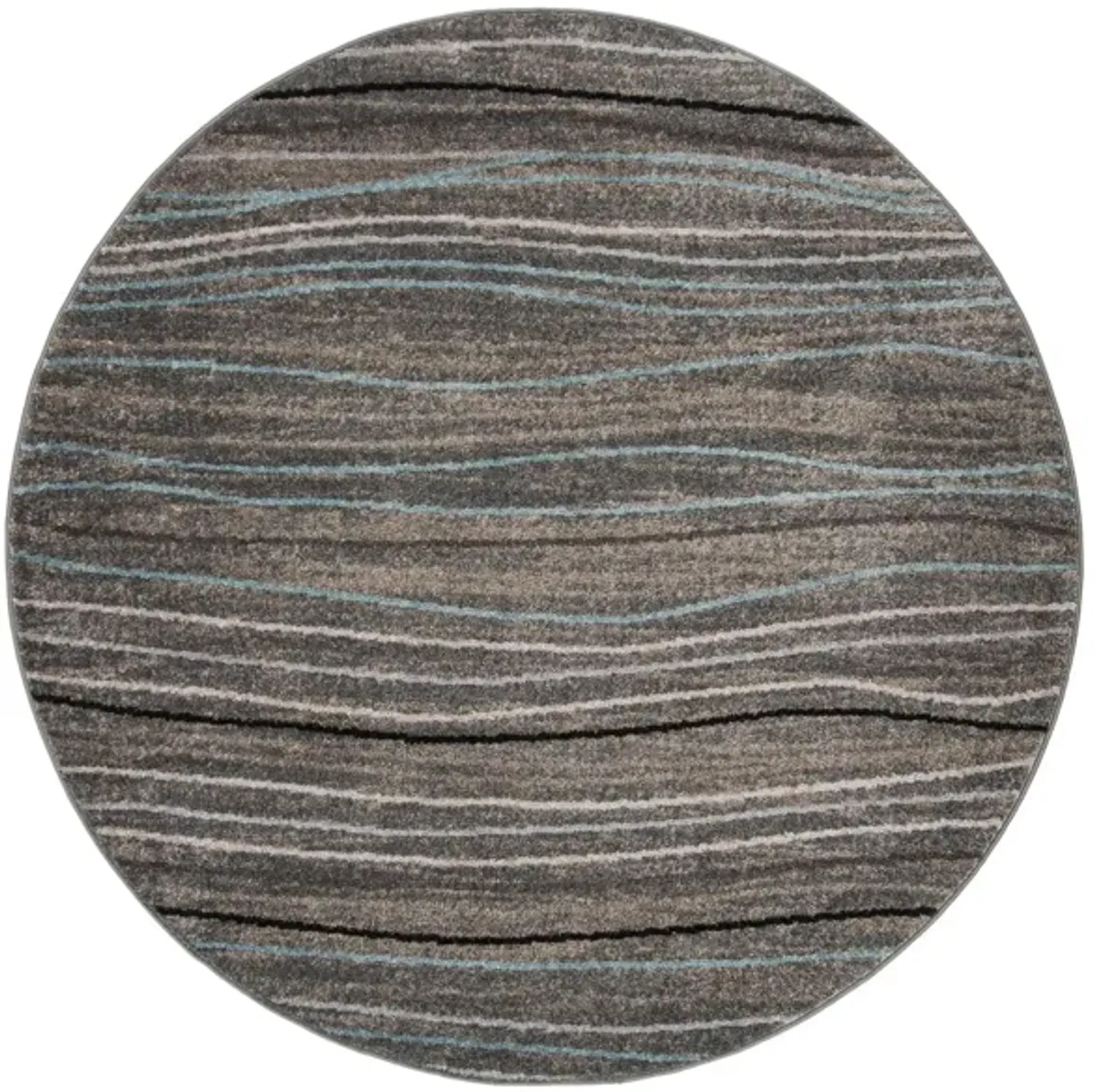 North Sea Silver Area Rug Round