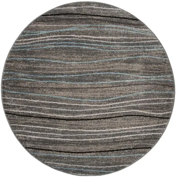 North Sea Silver Area Rug Round