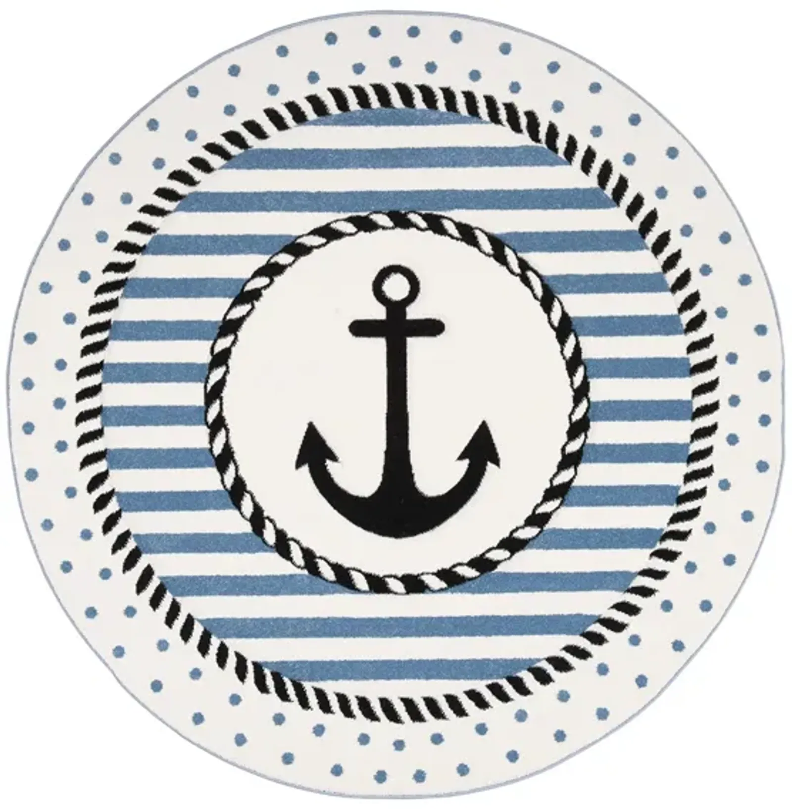 Carousel Anchor Kids Area Rug Round