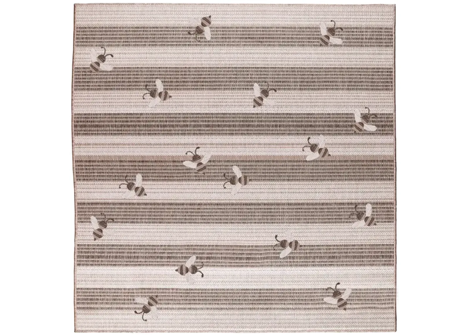 Liora Manne Malibu Sweet Bees Indoor/Outdoor Area Rug in Neutral by Trans-Ocean Import Co Inc