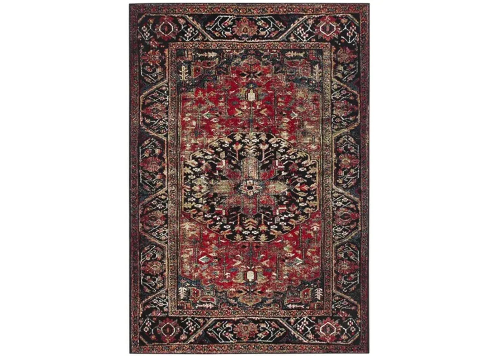 Mordechai Area Rug in Red & Black by Safavieh