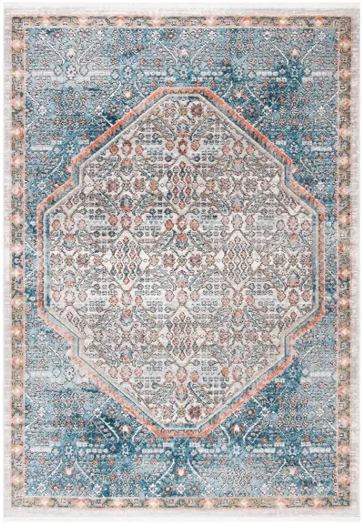 Shivan Area Rug in Blue / Red by Safavieh