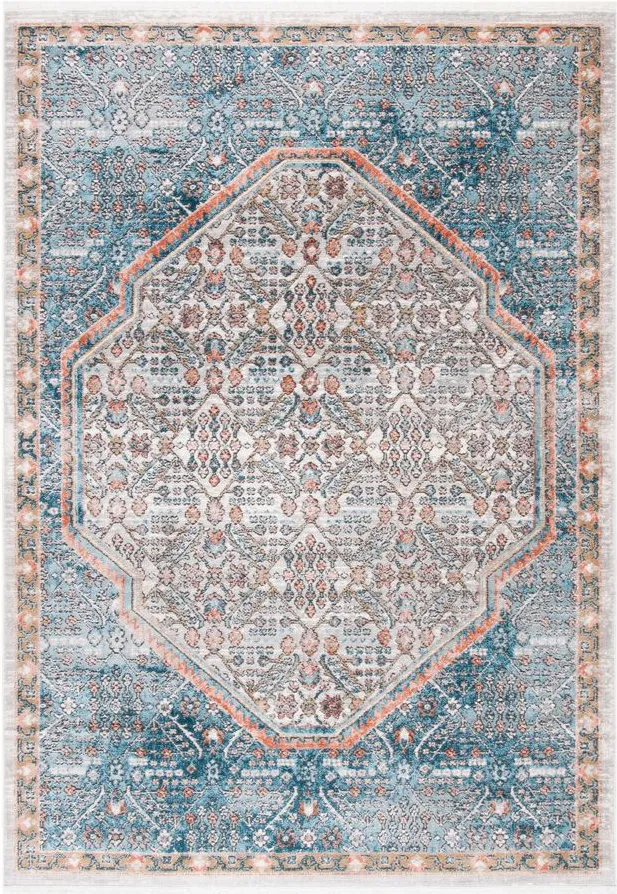 Shivan Area Rug in Blue / Red by Safavieh