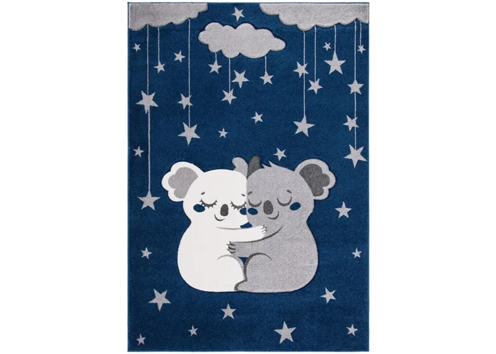 Carousel Koala Kids Area Rug in Navy & Gray by Safavieh