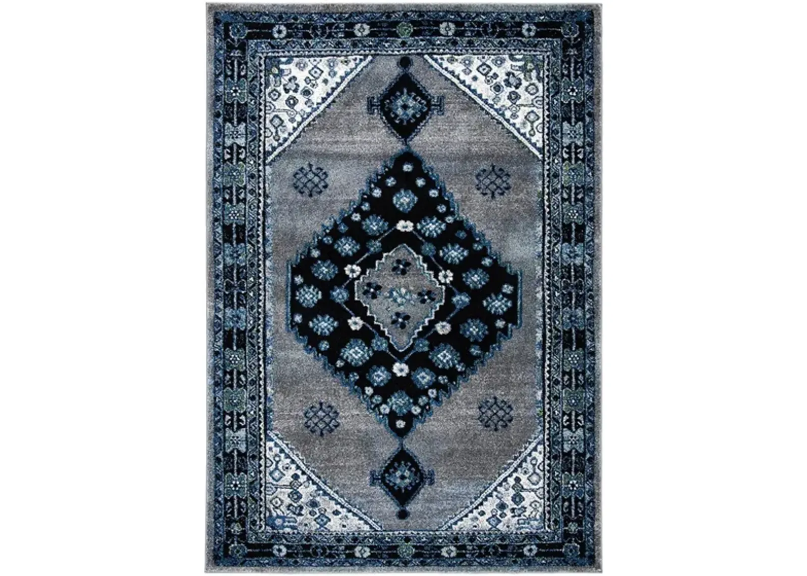 Jahan Blue Area Rug in Blue & Black by Safavieh