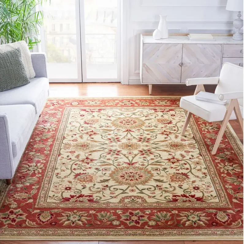 Lyndhurst Area Rug in Ivory / Rust by Safavieh