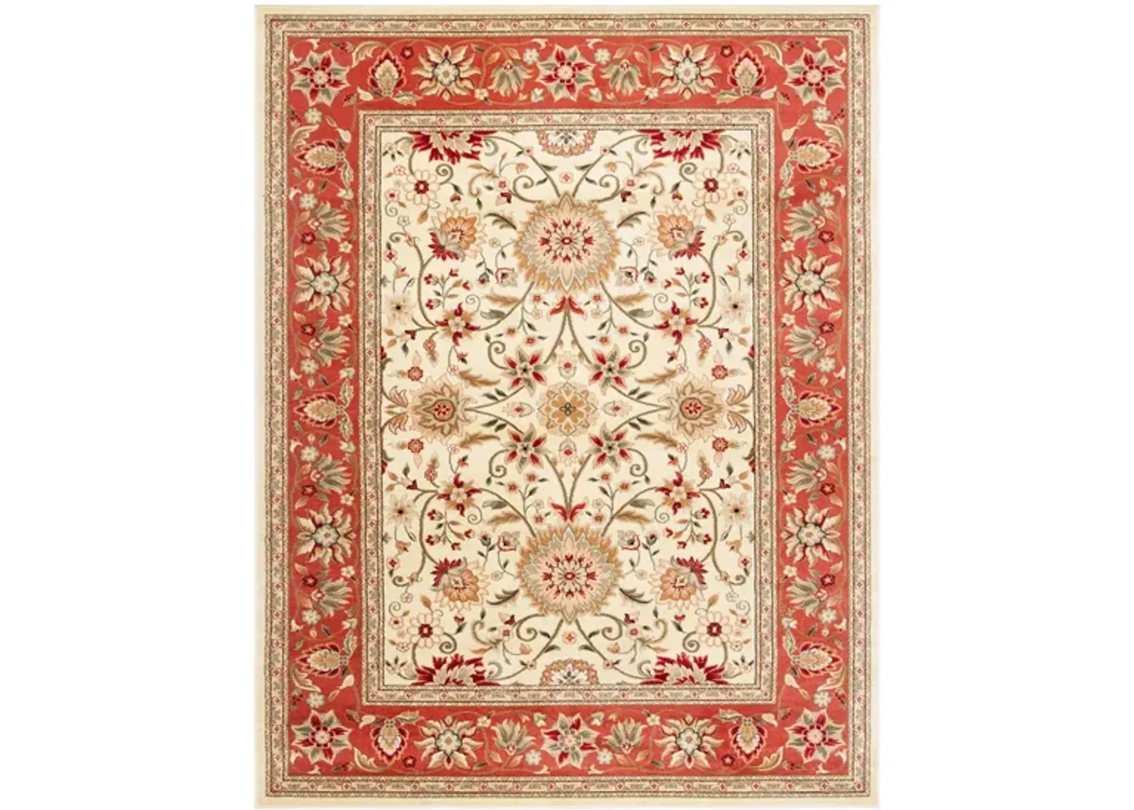 Lyndhurst Area Rug in Ivory / Rust by Safavieh