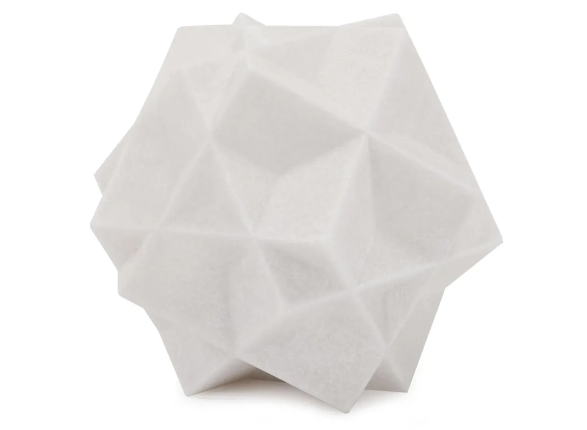 Geometric Star Sculpture in Off White by Howard Elliott Collection