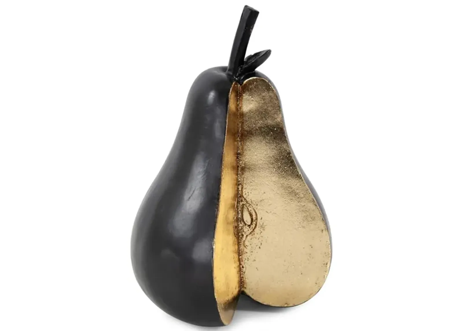 Gilded Pear in Matte Black/Gold by Howard Elliott Collection