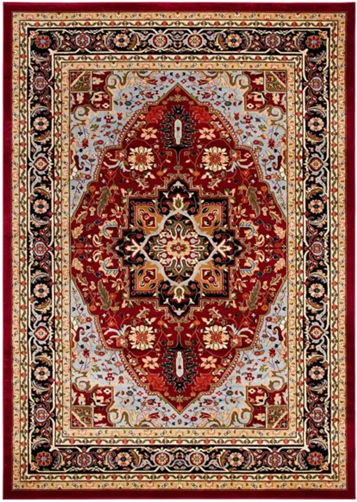 Mercia Area Rug in Red / Black by Safavieh