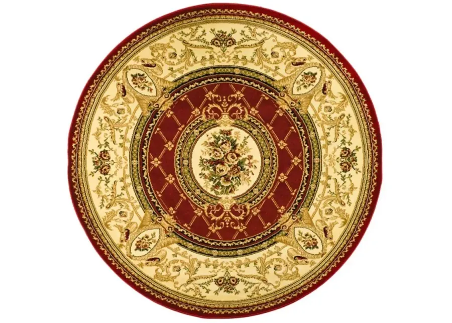 Agincourt Area Rug Round in Red / Ivory by Safavieh