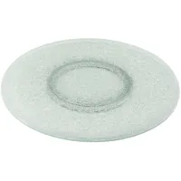 Cracked-Glass Lazy Susan in Clear/Cracked by Chintaly Imports
