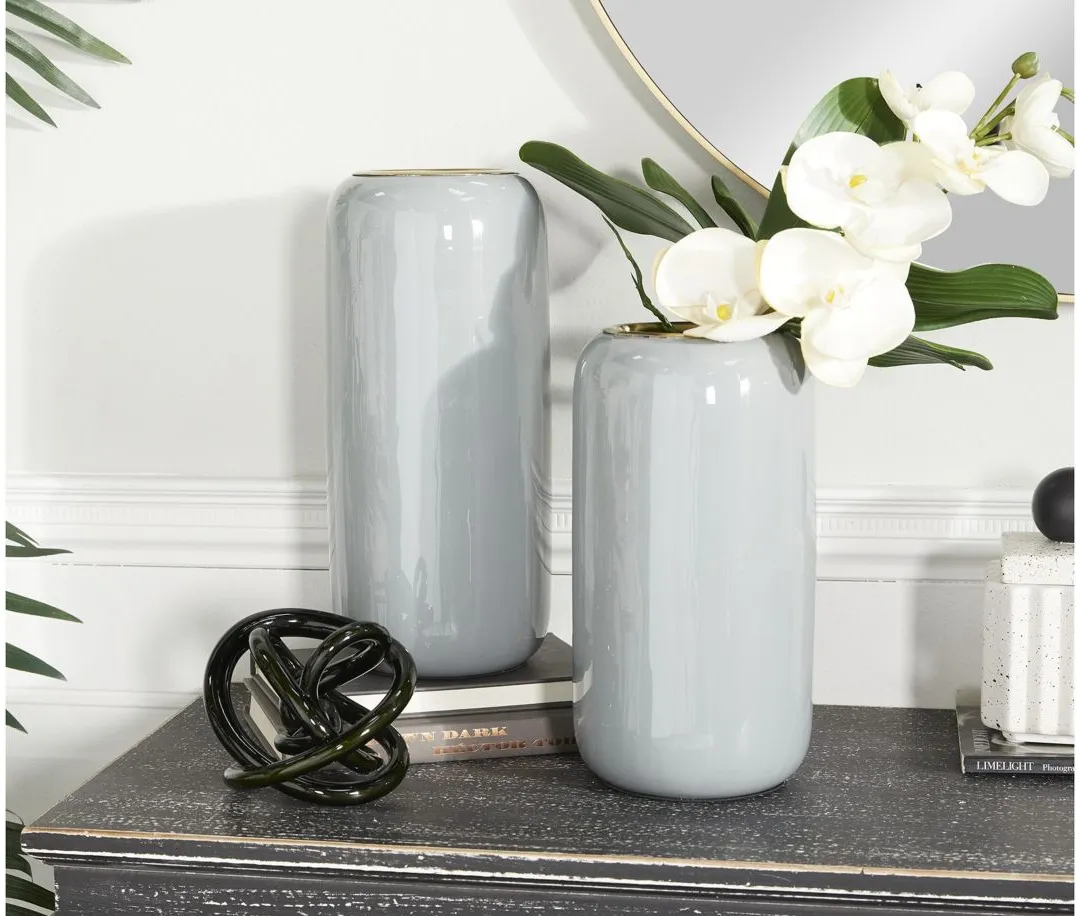 Novogratz Tribute Vase Set of 2 in Grey by UMA Enterprises