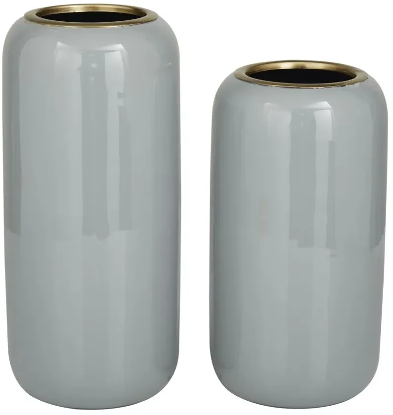 Novogratz Tribute Vase Set of 2 in Grey by UMA Enterprises