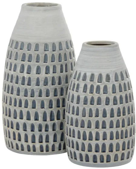 Ivy Collection Jdivas Vase Set of 2 in Gray by UMA Enterprises