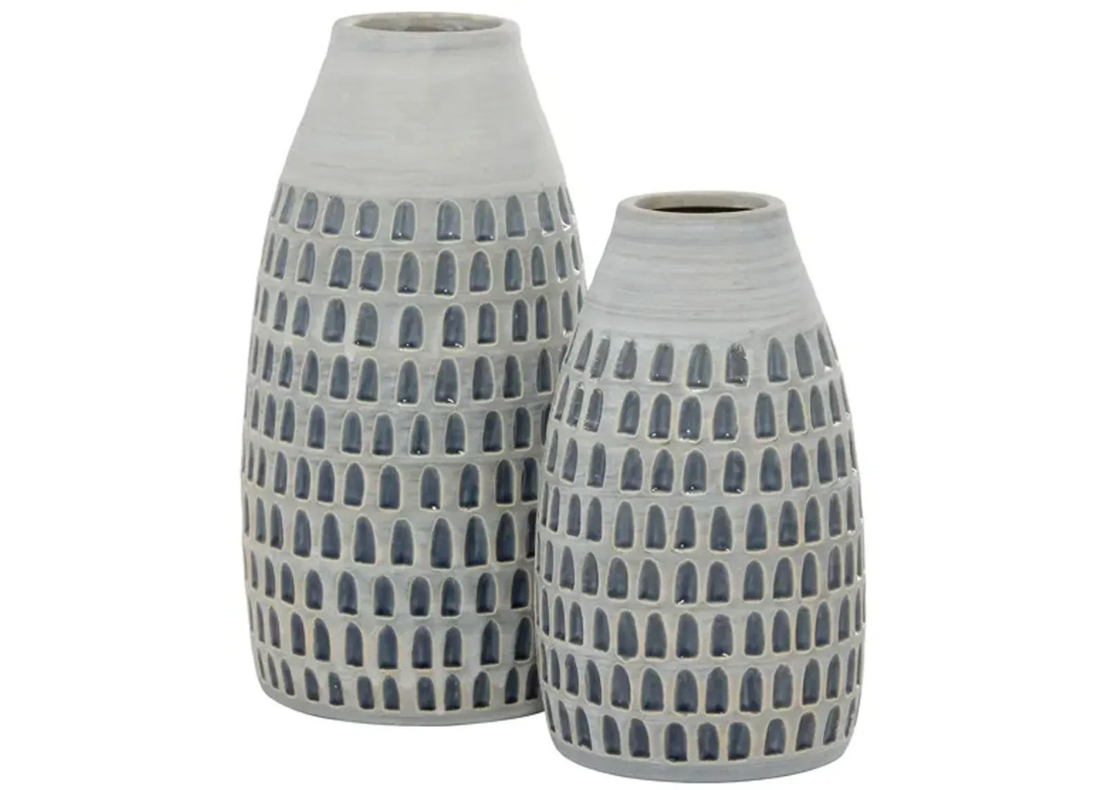 Ivy Collection Jdivas Vase Set of 2 in Gray by UMA Enterprises