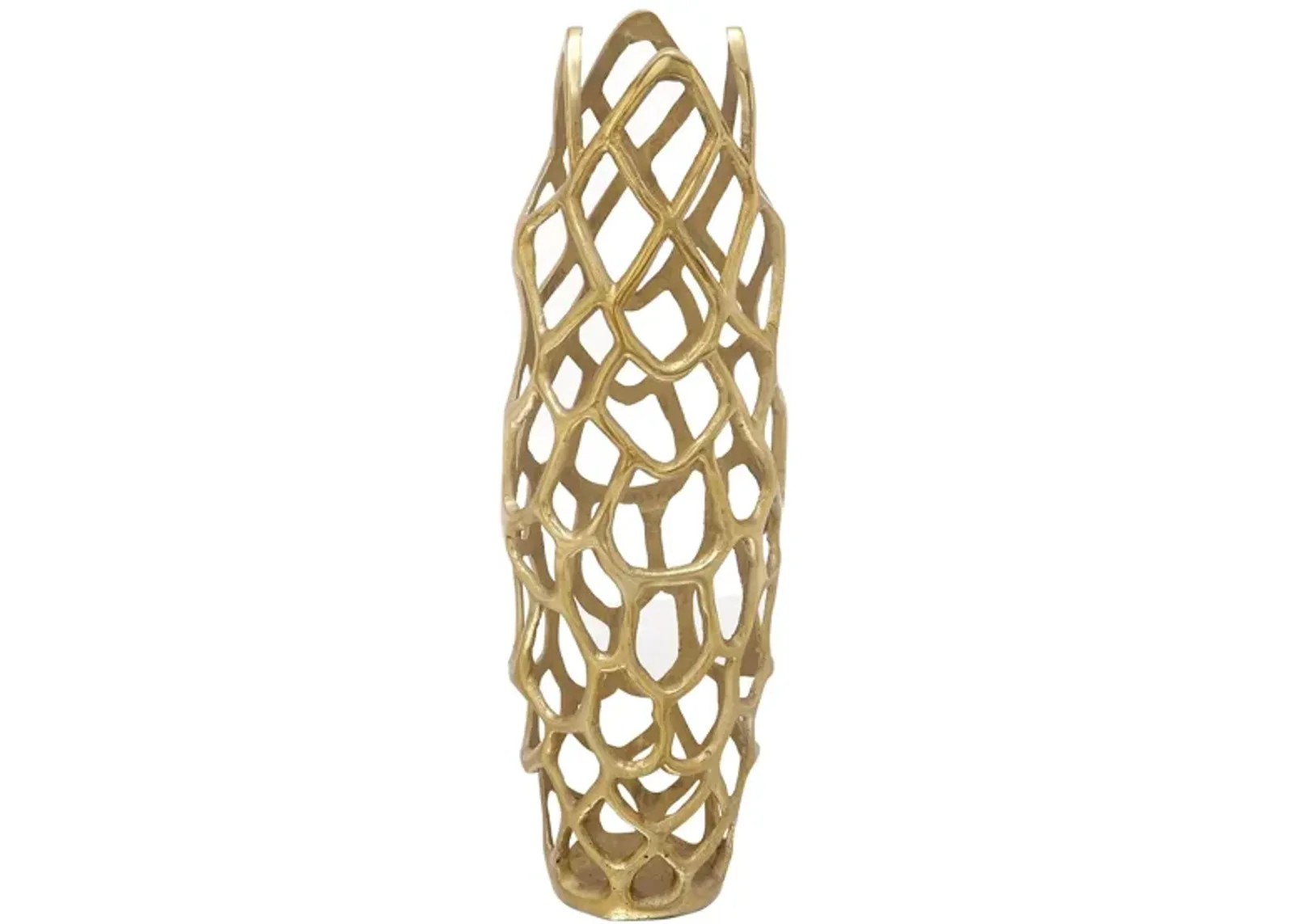 Ivy Collection Elway Contemporary Vase in Gold by UMA Enterprises