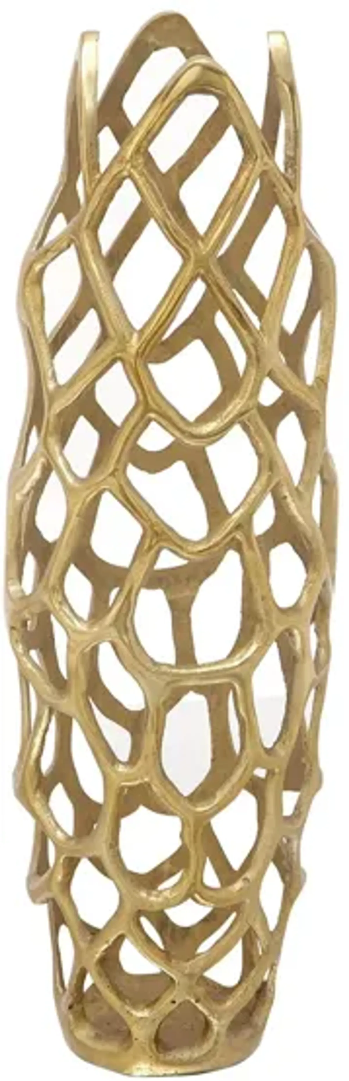 Ivy Collection Elway Contemporary Vase in Gold by UMA Enterprises