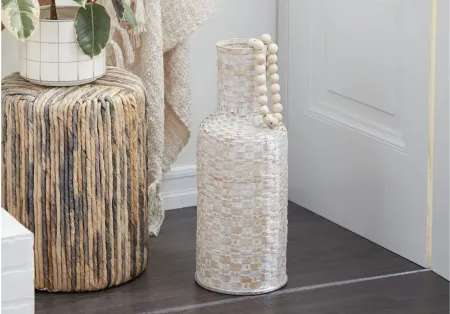 Ivy Collection Braq Vase in White by UMA Enterprises