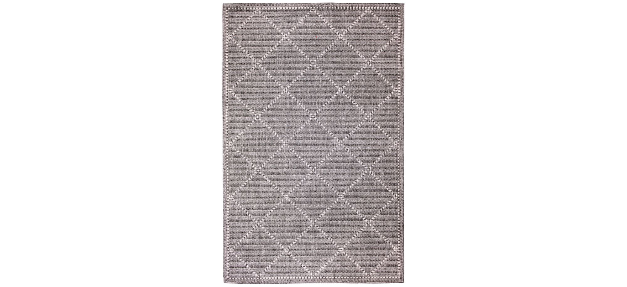 Liora Manne Malibu Checker Diamond Indoor/Outdoor Area Rug in Charcoal by Trans-Ocean Import Co Inc