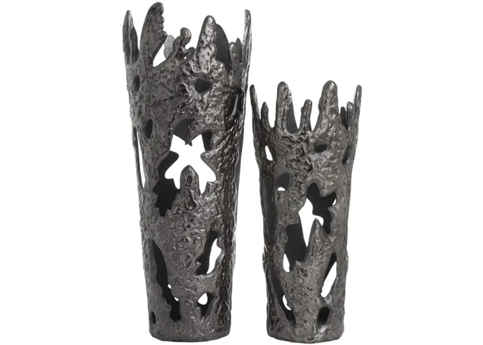 Ivy Collection Patsyette Vase Set of 2 in Black by UMA Enterprises