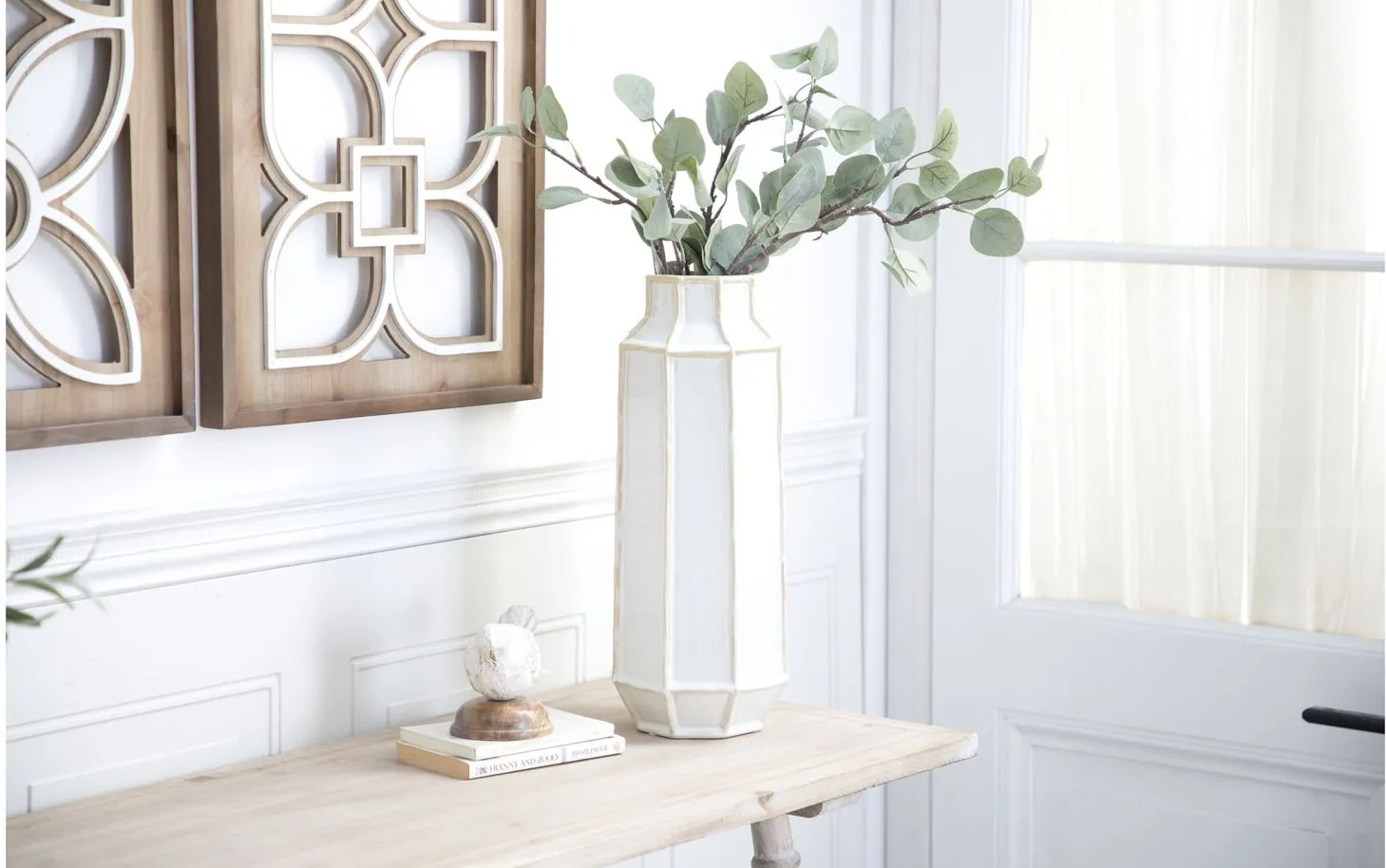 Ivy Collection Fab-boo vase in White by UMA Enterprises